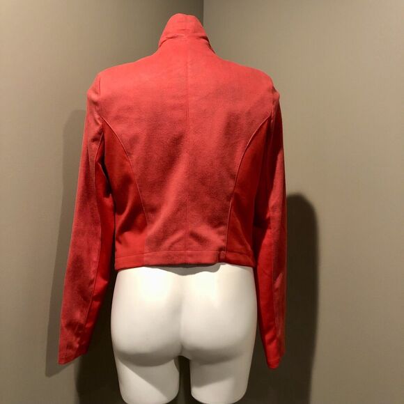 Rock & Republic Biker Moto Jacket 10 Red Lightweight Zipper Pockets - Picture 4 of 12